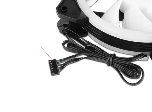Camouflage pattern 12cm PC chassis fan with RGB LEDs and hydraulic bearing design