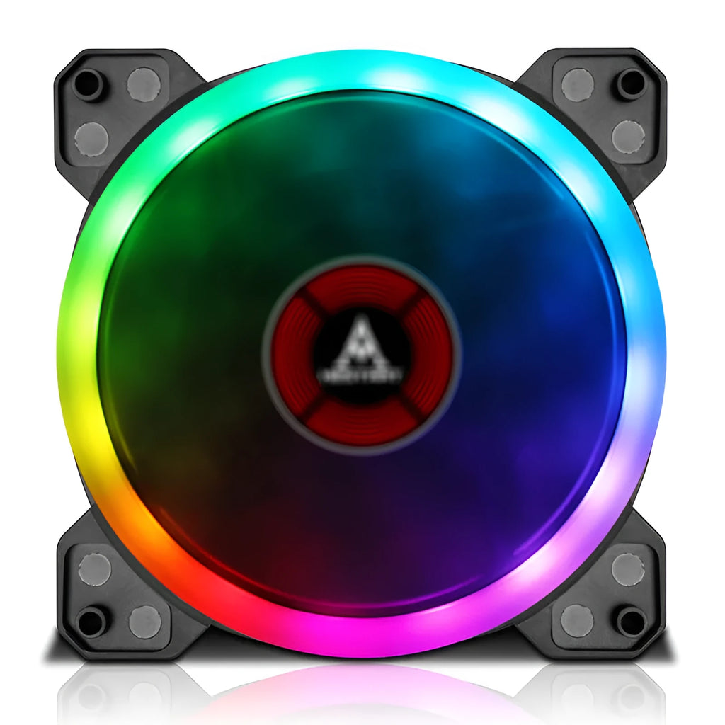 Camouflage pattern 12cm PC chassis fan with RGB LEDs and hydraulic bearing design
