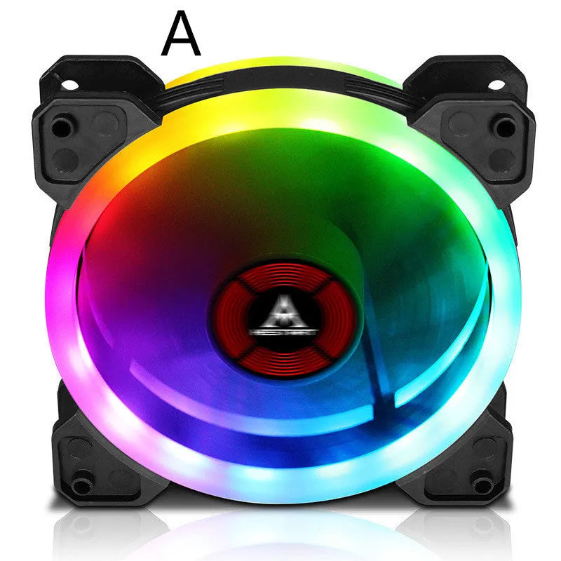 Camouflage pattern 12cm PC chassis fan with RGB LEDs and hydraulic bearing design