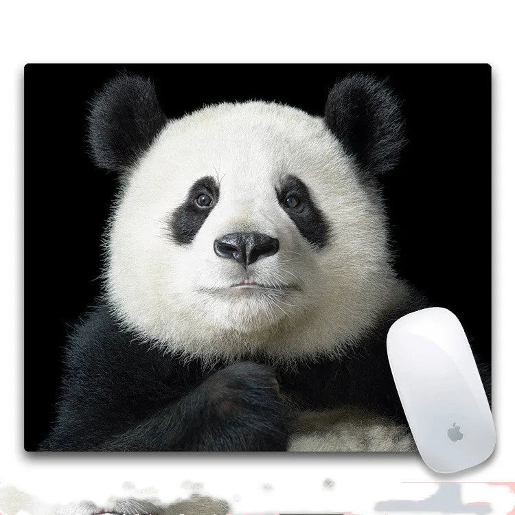 Custom mouse pad with cloth top, rubber non-slip base, showing one of eight available print styles.