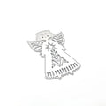 White carbon steel Angel Knife Mold for embossing greeting cards, 8x6 cm with decorative figures
