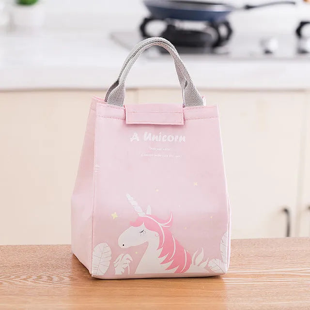 Portable thermal insulation lunch box bag with Oxford cloth construction in multiple colour patterns