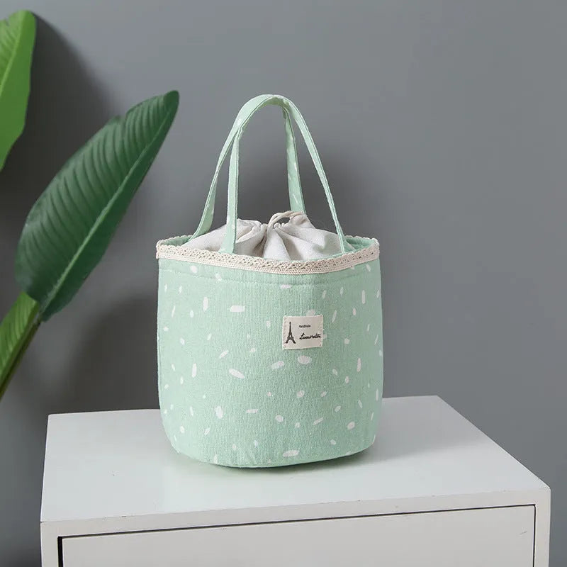 Portable thermal insulation lunch box bag with Oxford cloth construction in multiple colour patterns