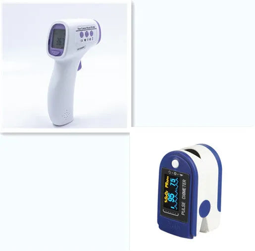 White digital non-contact infrared thermometer for forehead and ear temperature measurement