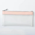 Junior high school high-value pencil case large capacity TPU stationery bag in beige colour option