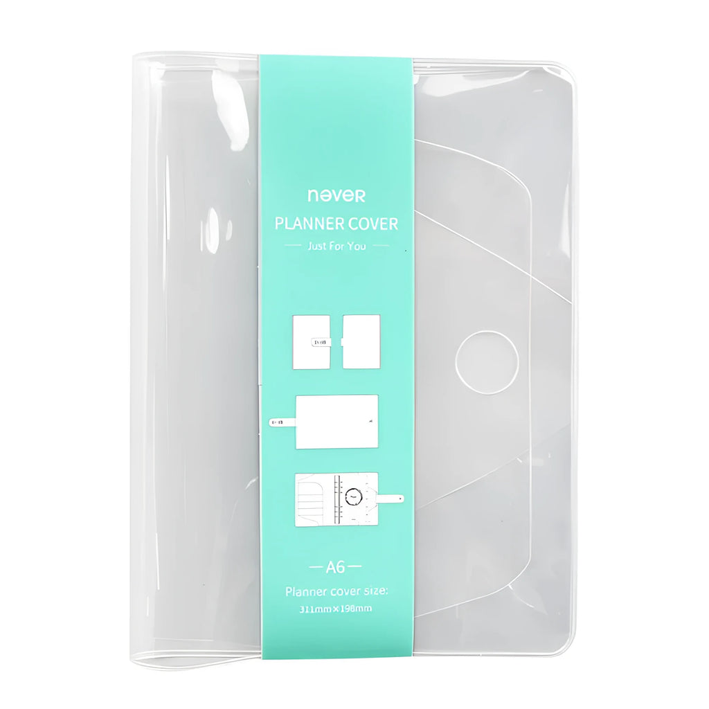 Transparent EVA book jacket for A6 loose-leaf hand ledger, size 311x198mm, clear cover protection