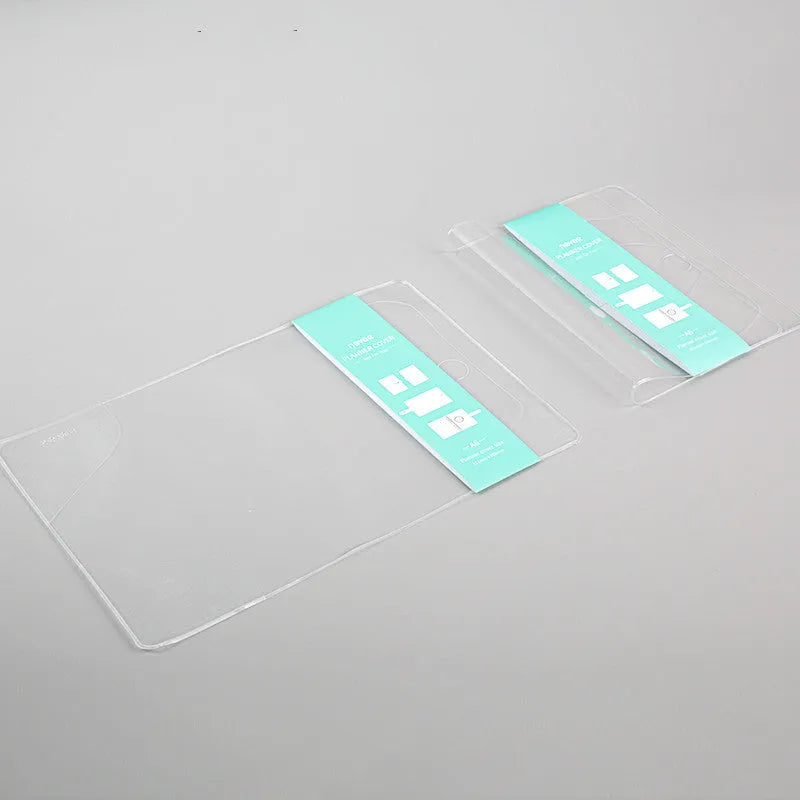 Transparent EVA book jacket for A6 loose-leaf hand ledger, size 311x198mm, clear cover protection