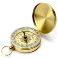 Stainless steel handheld compass for outdoor hiking and camping, white model with brushed metal body and polished base