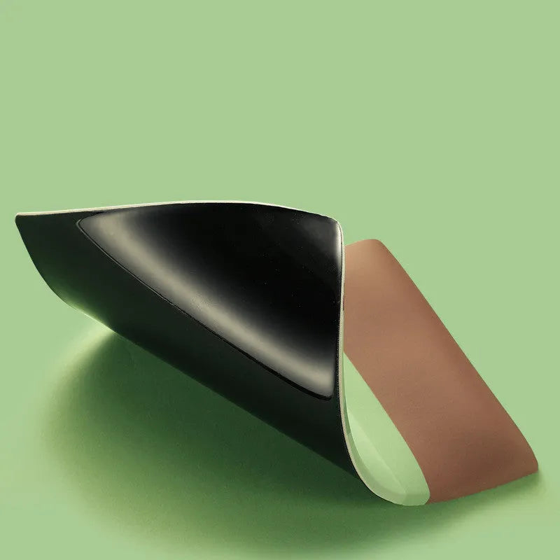 Green kiwi fruit themed mouse pad with integrated silicone wrist support cushion