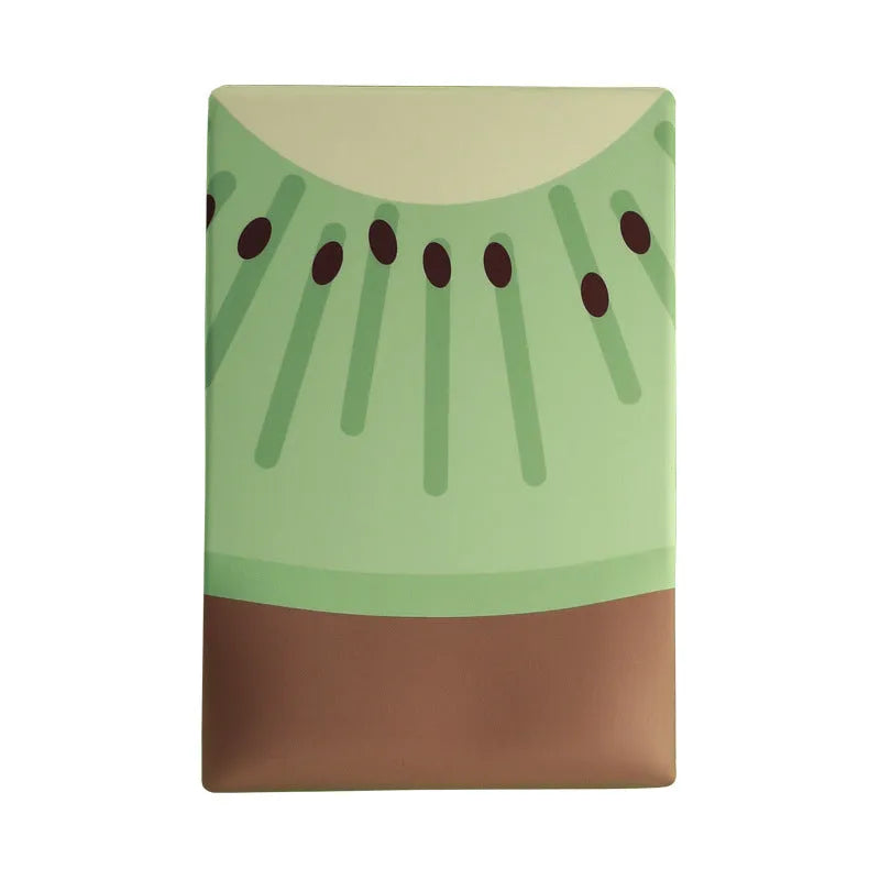 Green kiwi fruit themed mouse pad with integrated silicone wrist support cushion