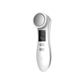 White multifunctional beauty machine with negative ion therapy, USB rechargeable, for home facial skincare