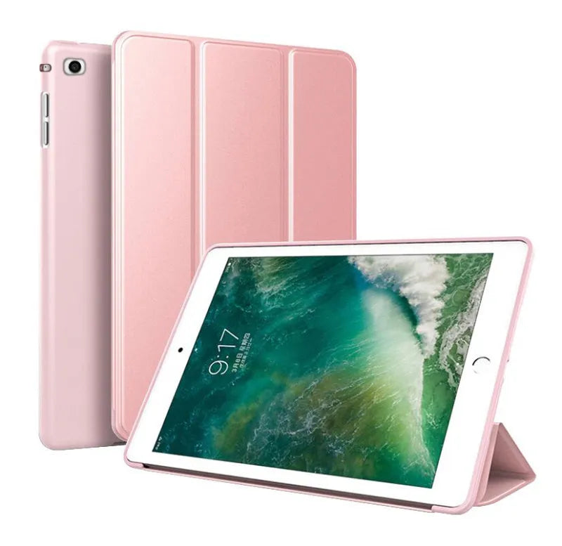 TPU silicone clamshell iPad case with built-in stand for iPad Air 2 and 9.7 inch models