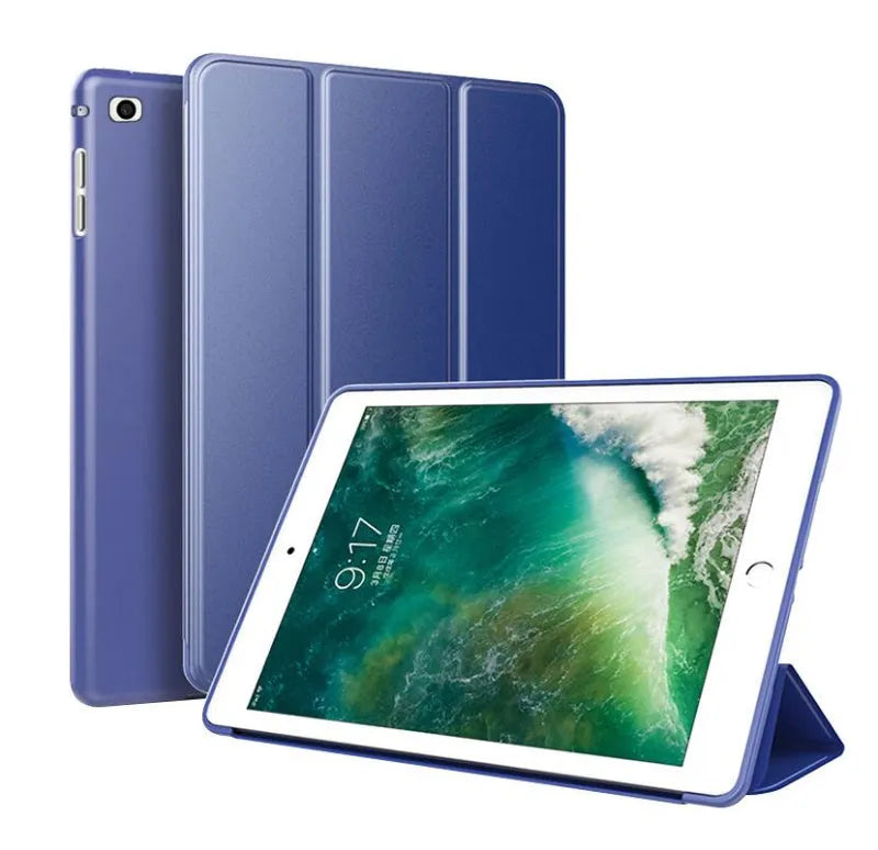 TPU silicone clamshell iPad case with built-in stand for iPad Air 2 and 9.7 inch models