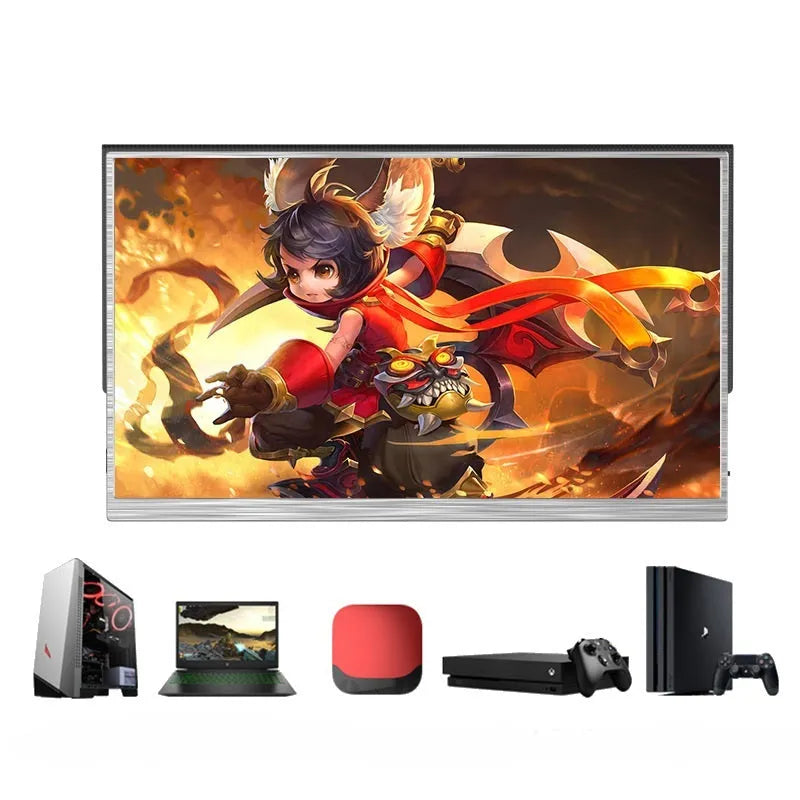 15-inch ultra-thin portable display monitor with HDMI interface for gaming and computer use