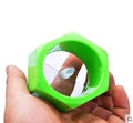 Yellow and green manual spiral vegetable cutter kitchen gadget for slicing cucumbers and carrots