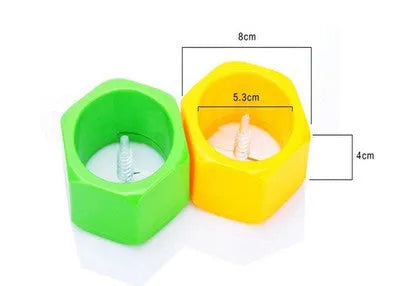 Yellow and green manual spiral vegetable cutter kitchen gadget for slicing cucumbers and carrots