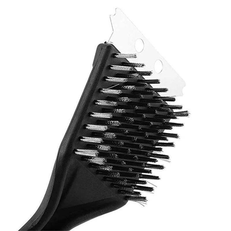 Wire bristles cleaning brush for BBQ grill with PP handle and hanging hole