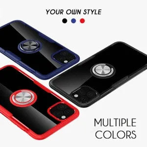 Protective back cover phone case for iPhone models, shown in a selection of colours including black and blue.