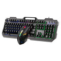 Friends Wolf KT600 black wired gaming keyboard and mouse set with metal frame and backlight