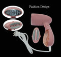 Sokany pink handheld steam ironing brush with EU plug for clothing care