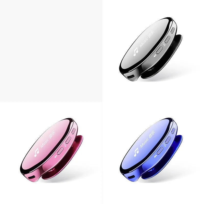 Bluetooth MP4 music player with OLED screen in blue, black or rose gold colours