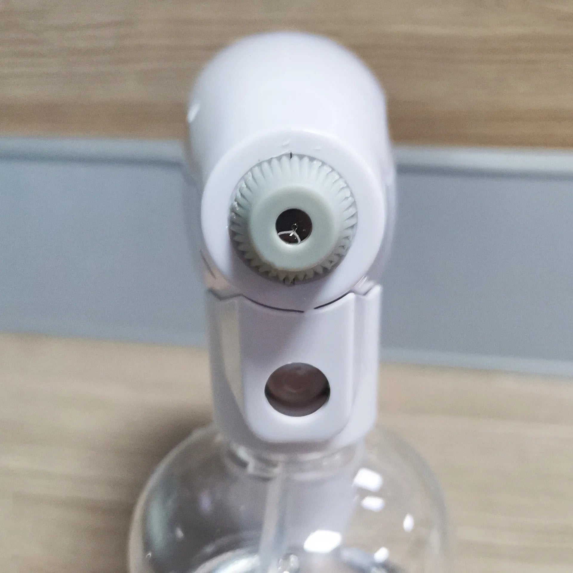 White handheld wireless electric spray disinfection gun with USB Type-C port