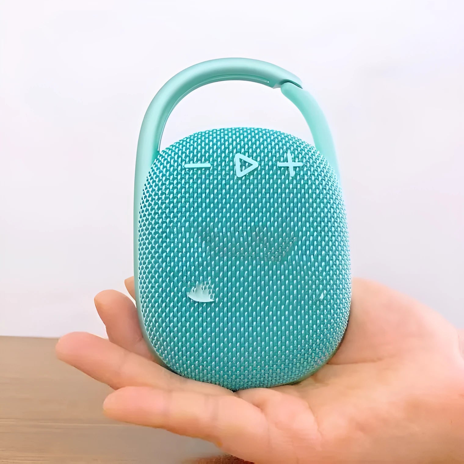 Portable Bluetooth wireless speaker in pink, blue, black, red, silver grey, or green colour options