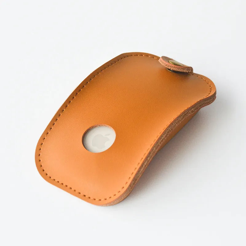 Brown leather storage bag for Apple Magic Mouse 2nd Generation