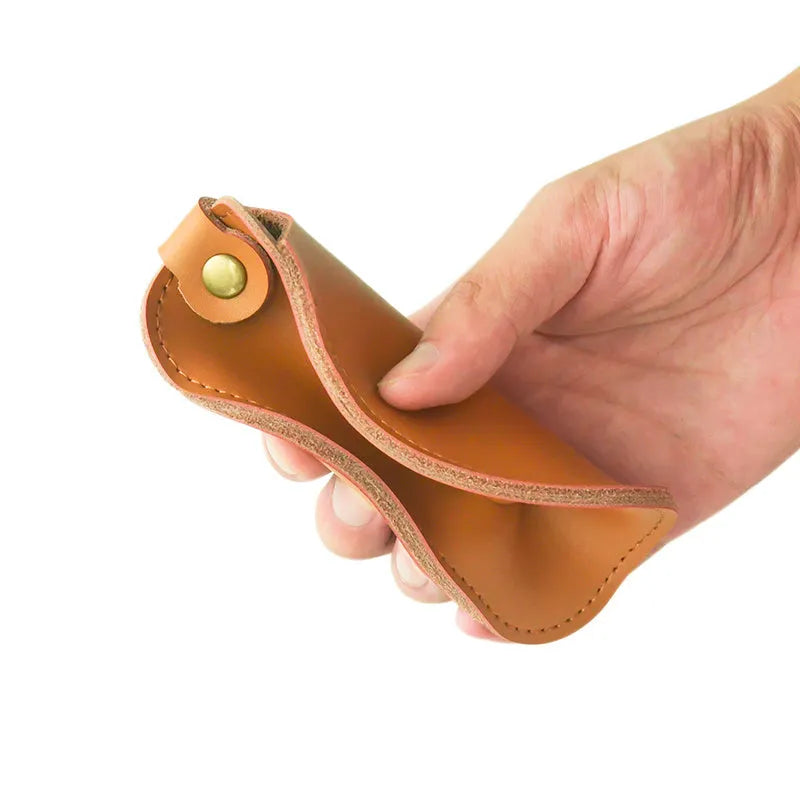 Brown leather storage bag for Apple Magic Mouse 2nd Generation