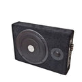8 inch ultra-thin square wooden box car subwoofer in black with flannel finish