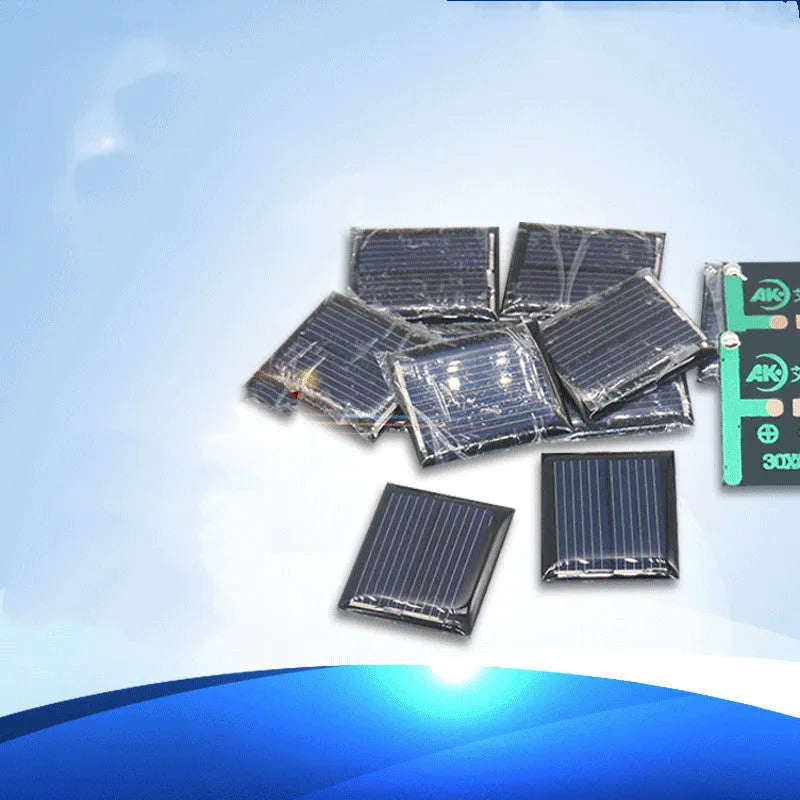 Polycrystalline epoxy solar panel 30x25mm 1V 80mA for small DIY projects