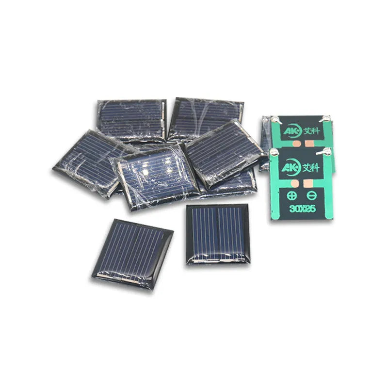 Polycrystalline epoxy solar panel 30x25mm 1V 80mA for small DIY projects