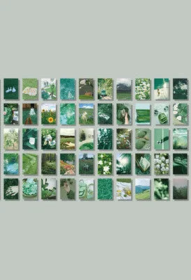 Sticker book with 50 hand-tearable 4x6cm paper stickers in seven colour options for craft decoration