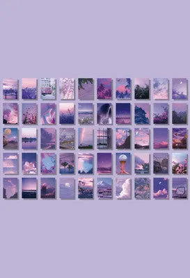 Sticker book with 50 hand-tearable 4x6cm paper stickers in seven colour options for craft decoration