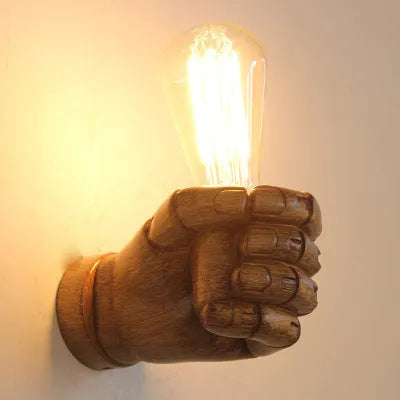 Creative Fist Wall Lamp resin decorative light fitting for bar restaurant corridor background decoration