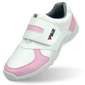 Children's breathable sports shoes with Velcro closure, blue and pink options, soft microfiber leather upper