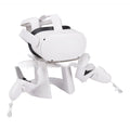 Black ABS plastic wall mount bracket holding an Oculus VR headset securely in place