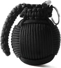 Outdoor survival tool tactical pack in black with seven core umbrella rope and 9cm compact size