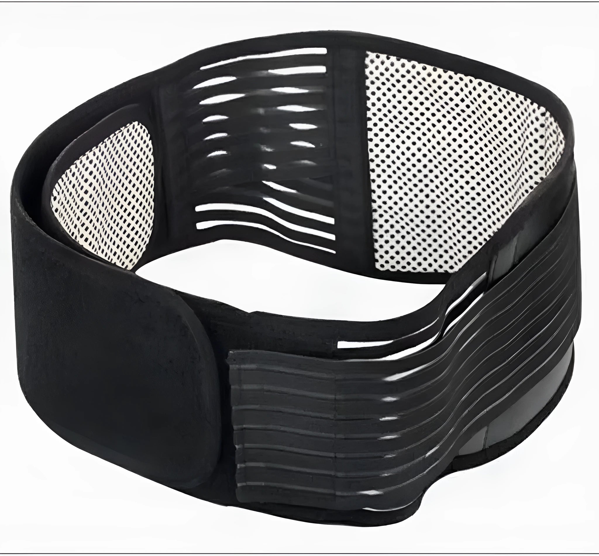 Self-heating magnetic waist protection belt in elastic cloth for lumbar muscle strain patients