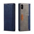 Retro flip wallet phone case in solid colour for iPhone, showing card storage and protective cover