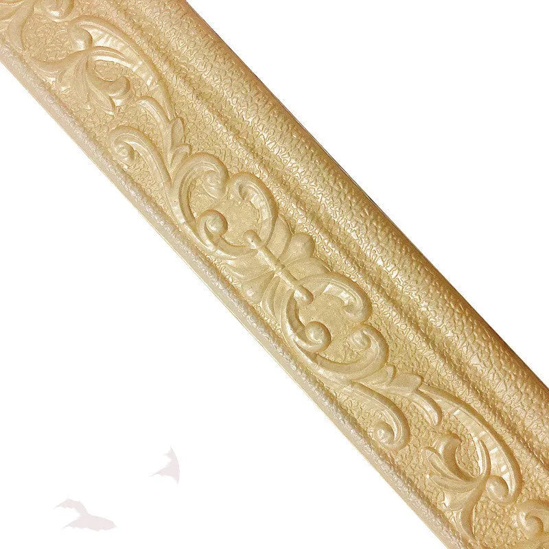 Self-adhesive decorative skirting line with a grid pattern for wall protection.