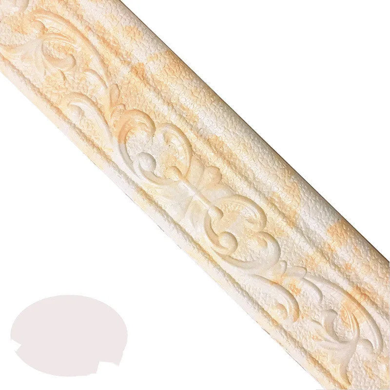 Self-adhesive decorative skirting line with a grid pattern for wall protection.
