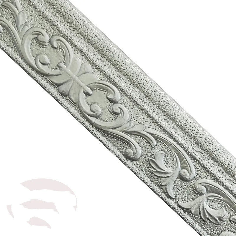 Self-adhesive decorative skirting line with a grid pattern for wall protection.