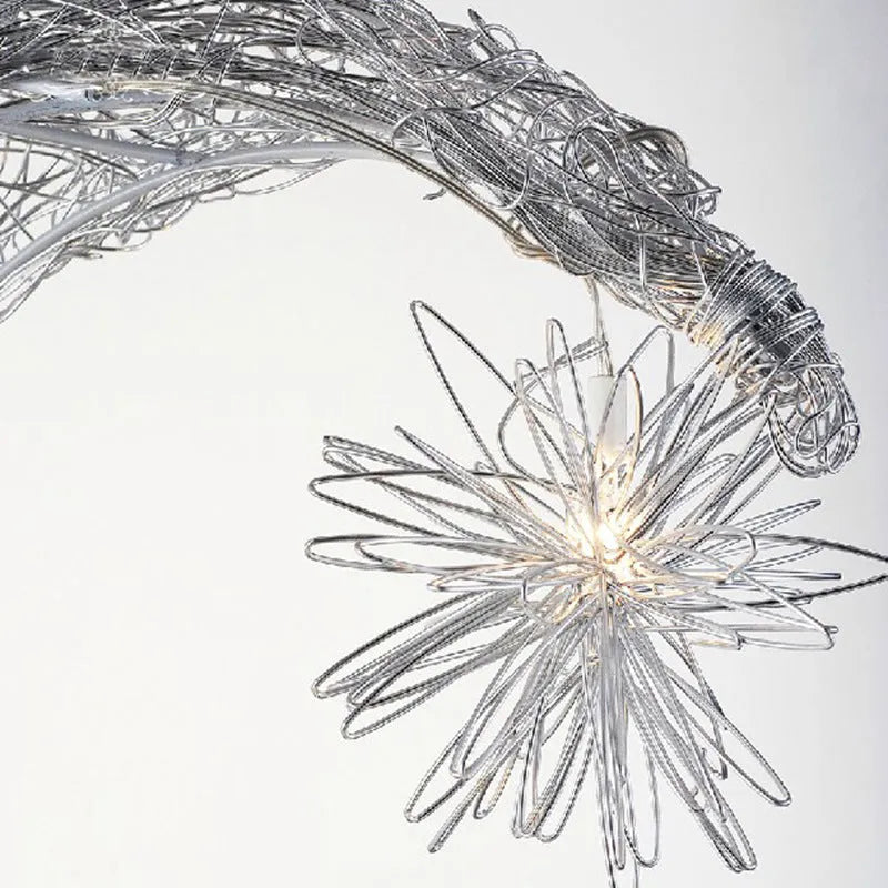 5W LED chandelier with aluminum shade in warm light, 250mm diameter for bedroom or restaurant