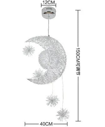 5W LED chandelier with aluminum shade in warm light, 250mm diameter for bedroom or restaurant