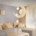 5W LED chandelier with aluminum shade in warm light, 250mm diameter for bedroom or restaurant