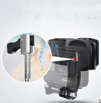 360-degree rotation backpack clip clamp made of ABS and aluminum alloy for GoPro Hero and Xiaomi Yi cameras