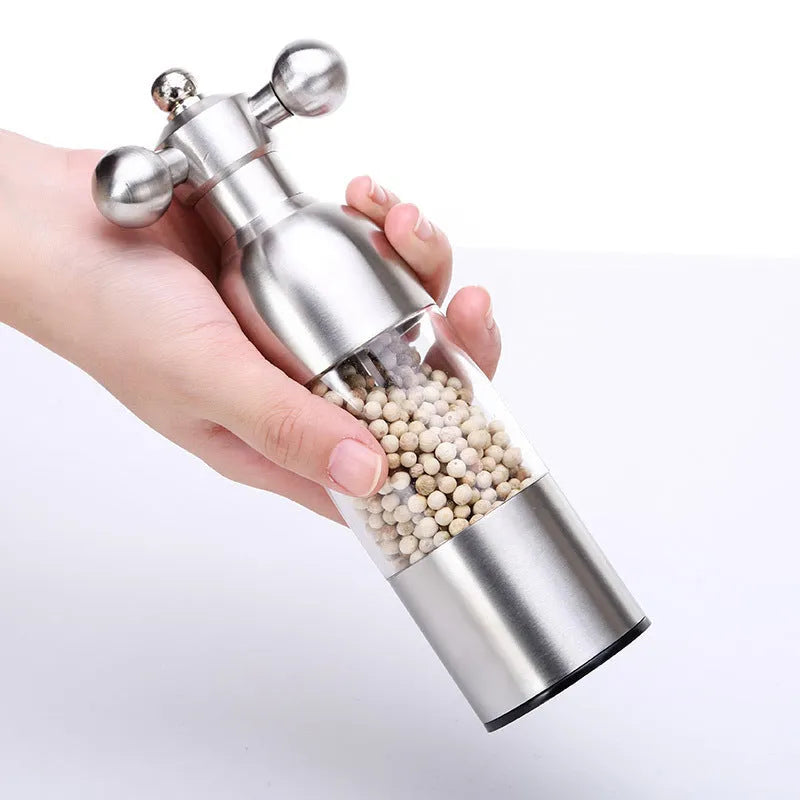 Pepper Mill Gadgets pepper and salt grinder in gold finish, small size 17.5 cm for kitchen and BBQ use