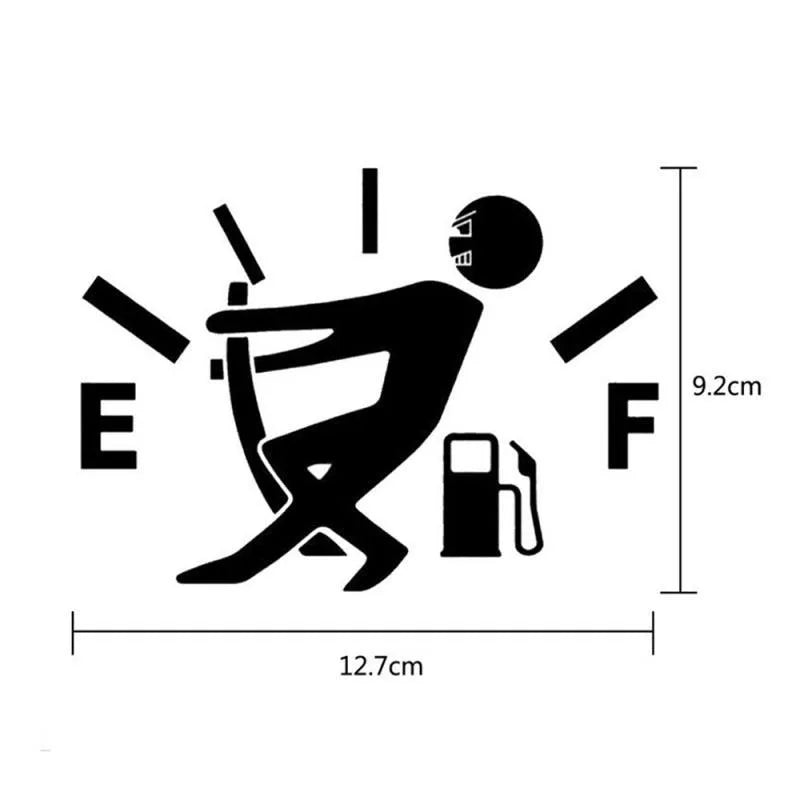 Compass fuel tank series car sticker in black colour, PET material, 12.7x9.2 cm, white background
