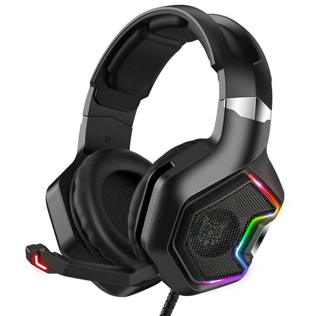 ONIKUMA K10 PRO black gaming headset with LED light and microphone for PS4 PS5 Xbox One